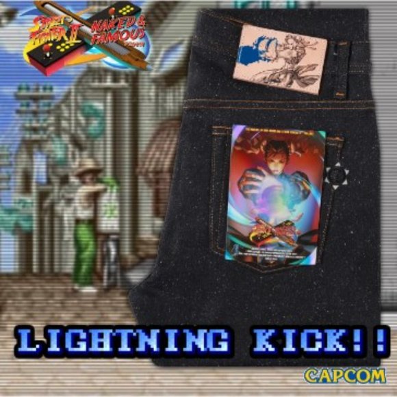 NAKED & FAMOUS X STREET FIGHTER™ 2 Chun Li Silk “Lightning Leg” Super Skinny Guy - Picture 10 of 12